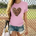 thumbnail image 1 of SOOMLON Valentine's Day Tshirt Women Lover Valentines Gift Tunic Short Sleeve Round Neck Tops Funny Heart Print Tee Shirts Fashion Holiday Clothes 2025 Pink S, 1 of 5