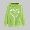 thumbnail image 1 of SOOMLON Valentines Day Hoodies for Women Couple Valentines Gift Plus Size Comfy Long Sleeve Crewneck Sweatshirts Tops Funny Love Heart Graphic Pullovers Shirts Fashion Valentines Outfits 2025 Green, 1 of 5