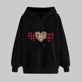 thumbnail image 1 of SOOMLON Valentines Day Hoodies Women Girl Friend Valentines Gift Plus Size Casual Long Sleeve Crewneck Sweatshirts Tops Cute Love Heart Print Pullovers Shirts Trendy Festival Outfits 2025 Black XL, 1 of 5