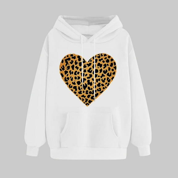 SOOMLON Valentines Day Hoodies for Women Girl Friend Valentines Gift Plus Size Tunic Long Sleeve Scoop Neck Sweatshirts Tops Funny Love Heart Print Pullovers Shirts Fashion Festival Clothes 2025
