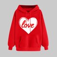thumbnail image 1 of SOOMLON Valentines Day Hoodies for Women Lover Valentines Gift Plus Size Tunic Long Sleeve Crew Neck Sweatshirts Tops Funny Heart Graphic Pullovers Shirts Fashion Holiday Outfits 2025 Red S, 1 of 5
