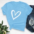 thumbnail image 1 of SOOMLON Valentines Day Shirts Women Girl Friend Valentines Gift Casual Short Sleeve Crew Neck T Shirts Cute Love Heart Print Tee Shirts Trendy Festival Clothes 2025 Sky Blue L, 1 of 6