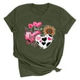thumbnail image 1 of SOOMLON Valentines Day Shirts Womens Lover Valentines Gift Comfy Short Sleeve Round Neck T Shirts Funny Heart Graphic Tees Fashion Holiday Outfits 2025 Army Green M, 1 of 2