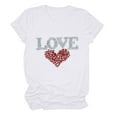 thumbnail image 1 of SOOMLON Valentines Day Shirts Womens Lover Valentines Gift Comfy Short Sleeve Scoop Neck T Shirts Funny Love Heart Graphic Tshirts Fashion Holiday Clothes 2025 White M, 1 of 2