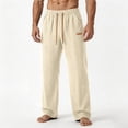 thumbnail image 1 of SOOMLON Viscose Pants for Men Big and Tall Long Pants Loose Elastic Waist Drawstring Trousers Cooling Draped Pants, 1 of 8