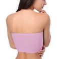 thumbnail image 1 of SOOMLON Women Bra One Piece Bra Everyday Bra Strapless Bra Bandeau Female Lingerie Push Up Bralette Pink M, 1 of 4