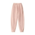 thumbnail image 1 of SOOMLON Women Pajama Pants Long Winter Cozy Fuzzy Solid Pajama Bottoms Adult Loose Warm Winter Plush Lounge Sleepwear Pjs Pants Stretchy Cozy Joggers Nightwear Pink M, 1 of 4