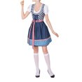 thumbnail image 1 of SOOMLON Women's French Maid Costume Sexy Halloween Fancy Dress Short Sleeve Square Neck Solid Color Costume Costume Maidservant Dress Garment Acting Clothes Less Dress Blue S, 1 of 9
