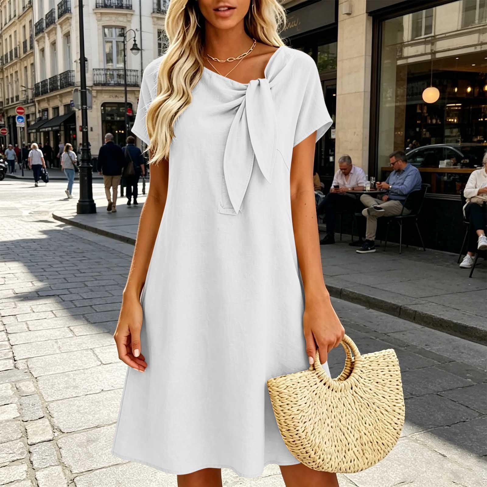 linen dresses plus size Womens Tunic 'Felicia', Tunic Dress and I especially love the smile on your face Women's Stretch Linen Dresses, Tops,