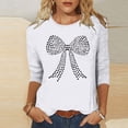 thumbnail image 1 of SOOMLON Women's Valentine's Day Tops Couple Valentines Gift Comfy 3/4 Sleeve Round Neck Shirts Funny Love Heart Graphic Tees Fashion Valentines Outfits 2025 White XL, 1 of 4
