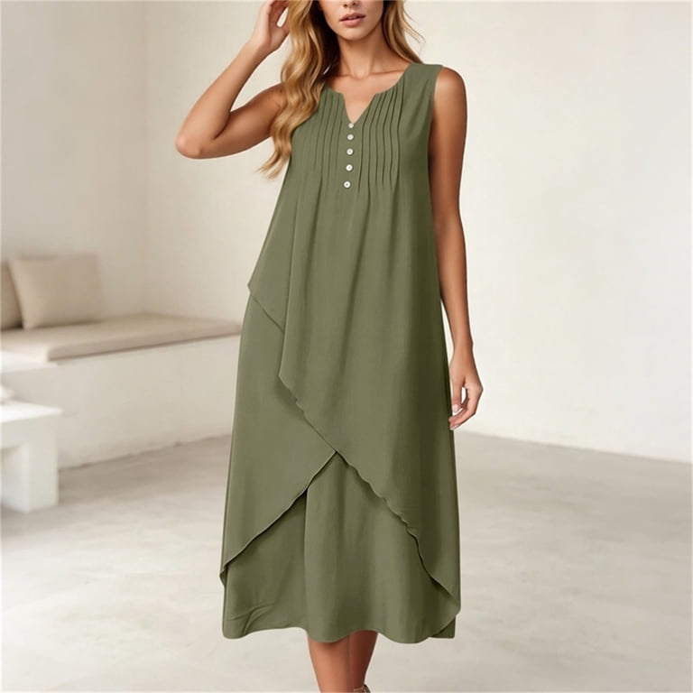 plus size asymmetric pleated dress Plus Pleated Dress