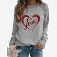 thumbnail image 1 of SOOMLON Womens Valentines Day Blouses Girl Friend Valentines Gift Casual Long Sleeve Crew Neck Tops Cute Heart Print Blouses Trendy Festival Outfits 2025 Gray L, 1 of 3