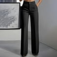 thumbnail image 1 of SOOMLON Workwear Pants for Women Plus Size Button Hanging Straight Leg Pants with Pockets Comfy Dressy Suit Pants, 1 of 6