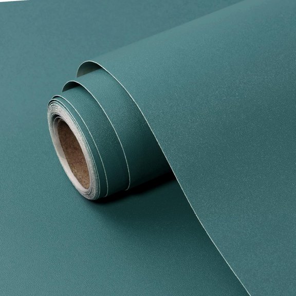 SOON AFTER Teal Peel and Stick Wallpaper Matte Teal Contact Paper Self Adhesive Waterproof Vinyl Roll for Wall Coverings,Cabinets,Countertops,Bedroom 15.7"x118"