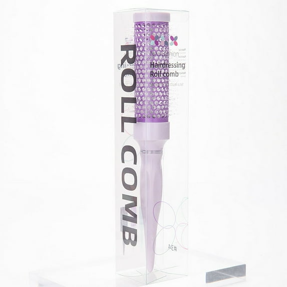 SOONEL 34mm Round Hair Brush -Professional Wet & Dry Roller Hair Brush,Hair Care Styling Tool Purple