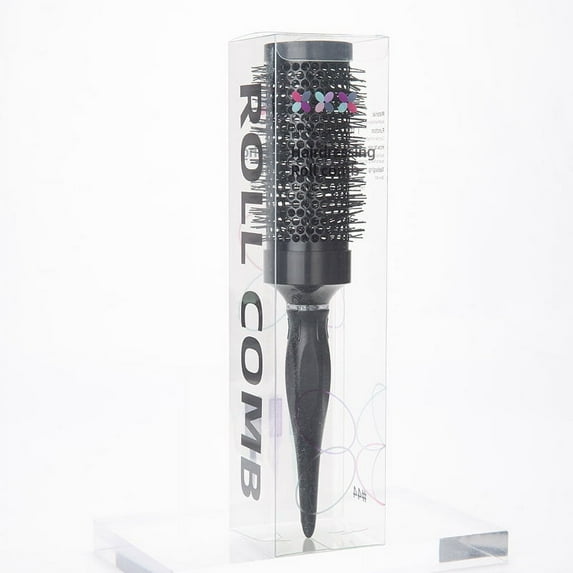 SOONEL 54mm Round Hair Brush - Professional Wet & Dry Roller Hair Brush,Hair Care Styling Tool Black
