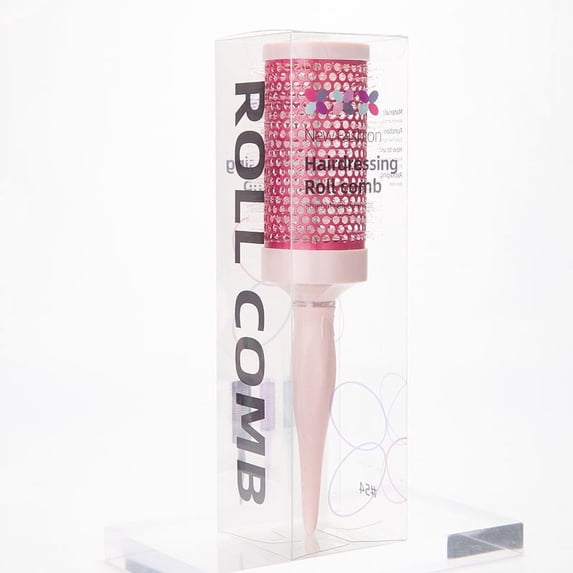 SOONEL 54mm Round Hair Brush - Professional Wet & Dry Roller Hair Brush,Hair Care Styling Tool Pink