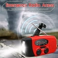 thumbnail image 1 of SOONHUA 2000mAh NOAA Emergency Weather Radio Portable Power Bank with Solar Charging, Hand Crank & Battery Operated, SOS Alarm, AM/FM & LED Flashlight for Outdoor Emergency, 1 of 12