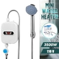 thumbnail image 1 of SOONHUA 3500W 110V Electric Tankless Instant Water Heater with Shower Head Set for Kitchen Bathroom, 1 of 9