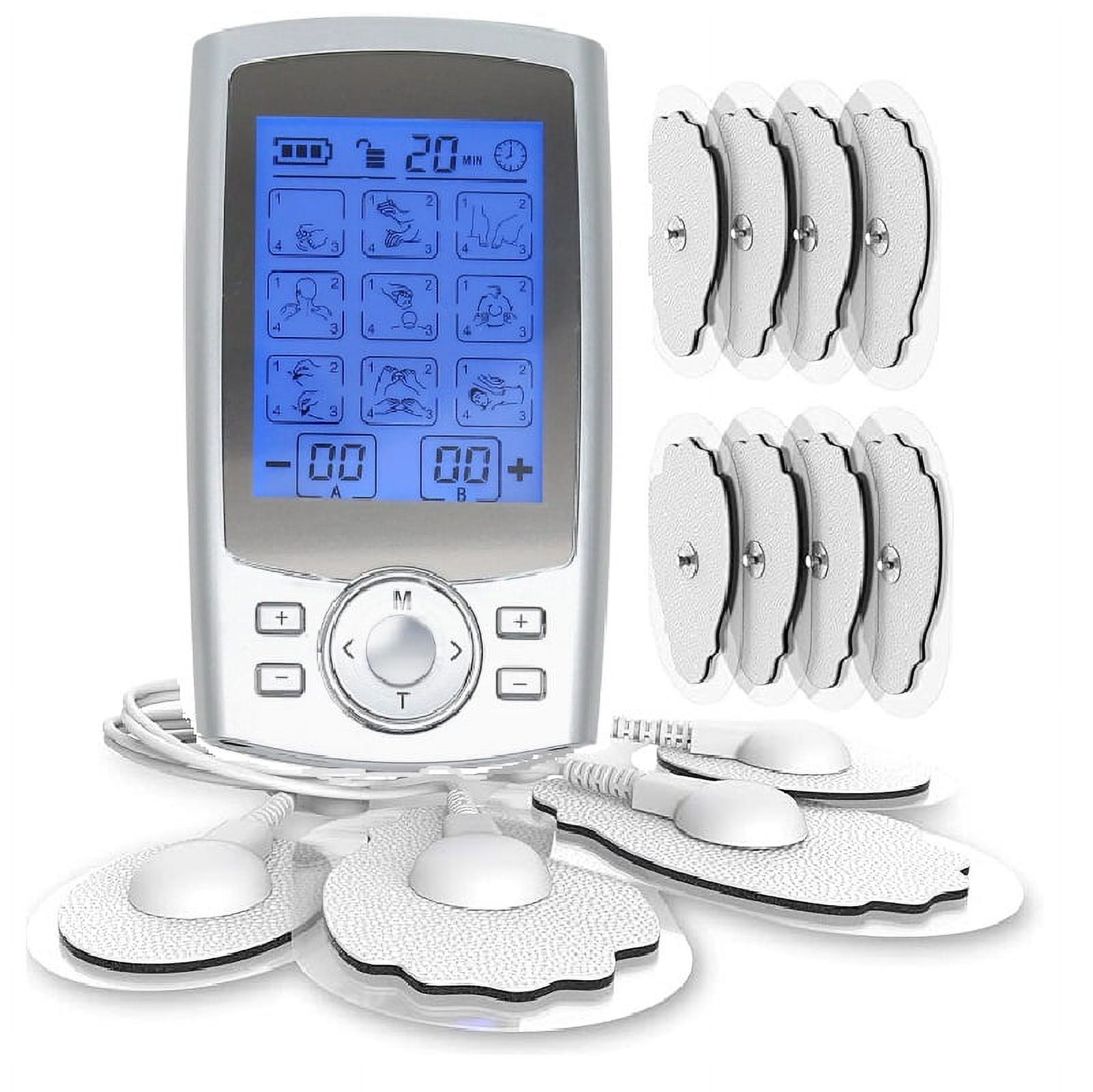 SOONHUA Dual Channel TENS EMS Unit 36 Modes Muscle Stimulator for Pain