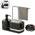 thumbnail image 1 of SOONHUA Hand and Dish Soap Dispenser Set Counter Top Soap Dispenser with Dishcloth Holder, 1 of 8