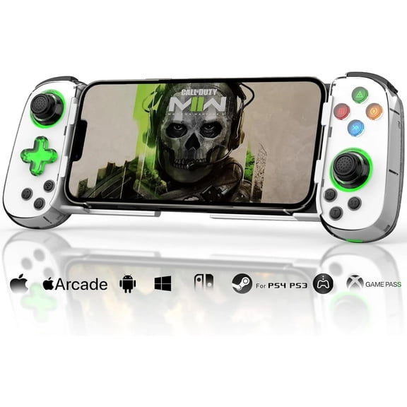 SOONHUA Mobile Gaming Controller for Phone/Android, Mobile Gaming Controller Support Xbox Game Pass, Steam Link, Cloud Gamepad with RGB Light