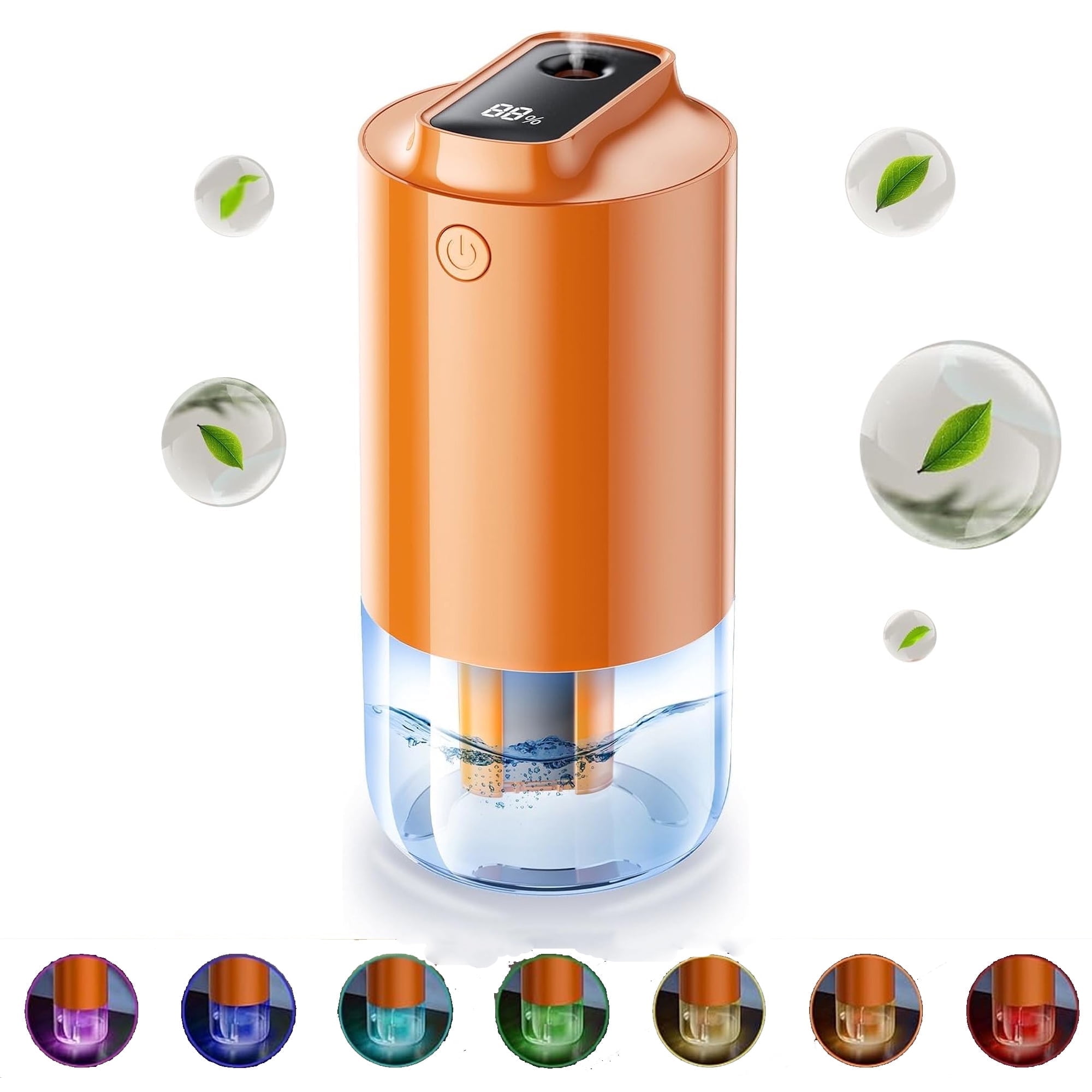SOONHUA Portable Mini Humidifier for Office Car Travel, 250ml Ultra Quiet Small Cool Mist Humidifier with Night Light, Auto off