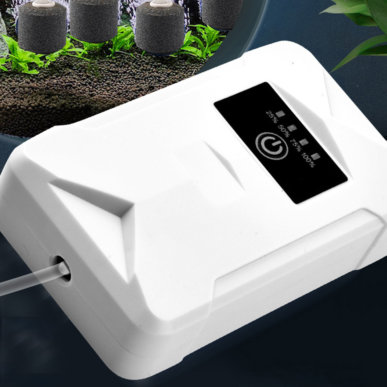 SOONHUA Portable Rechargeable Aquarium Air Pump Ultra Quiet Oxygen Pump for Outdoor Fishing Power Outages