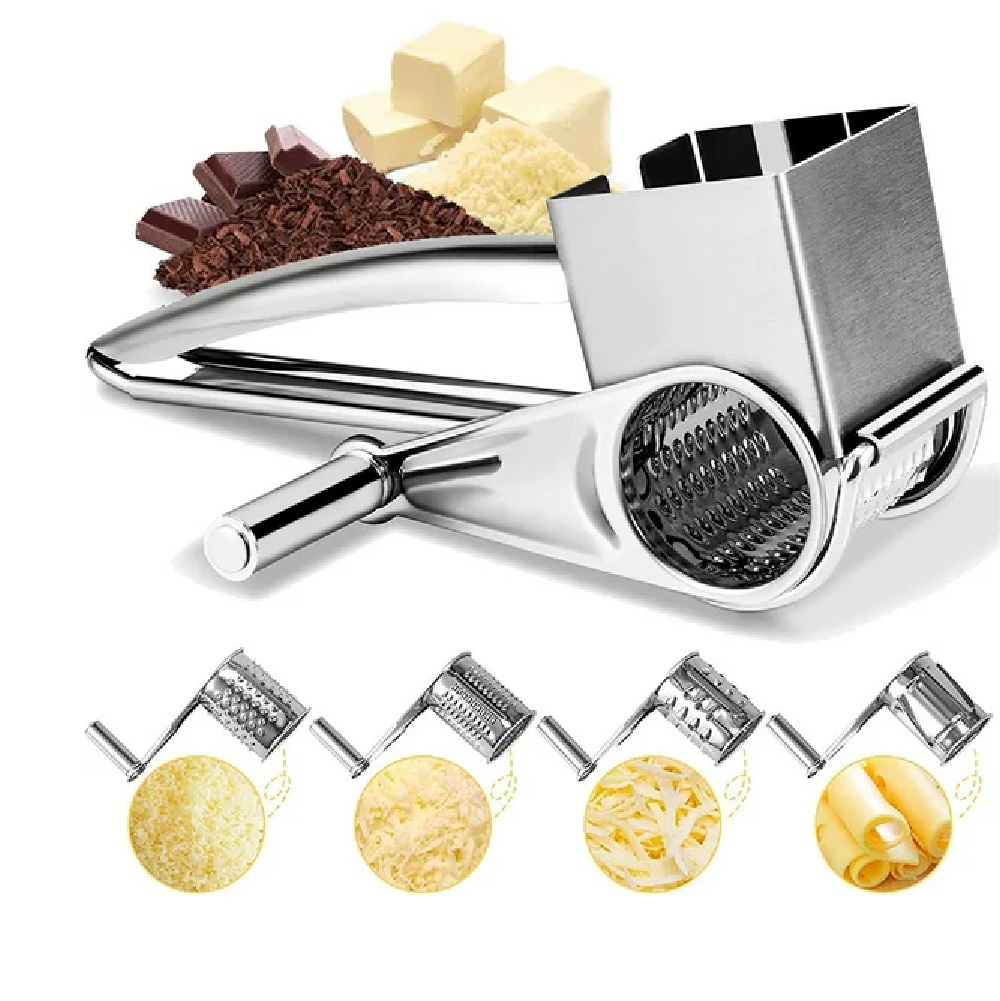 SOONHUA Rotary Cheese Grater, Kitchen Grater Vegetable Slicer with 4