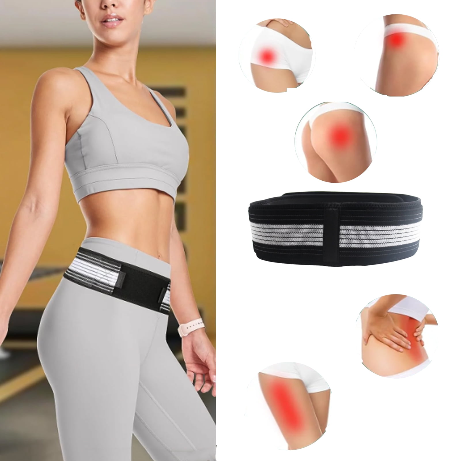 SOONHUA Sacroiliac Belt, Si Belt Support for Lower Back, Si Joint, Pelvic, Hip and Sciatic Pain