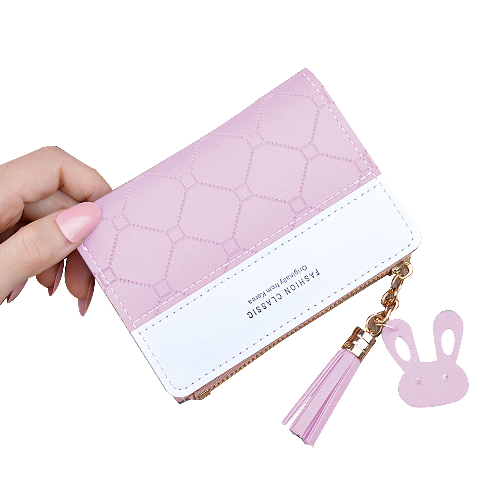SOONHUA Women's Small Credit Card Wallet RFID Glitter Bling Cute