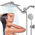 thumbnail image 1 of SOONTRANS Rain Shower Head with Handheld Spray Combo, 10" High Pressure Rainfall Handheld Shower, 11'' Angle Adjustable Extension Arm Bathroom, 1 of 7