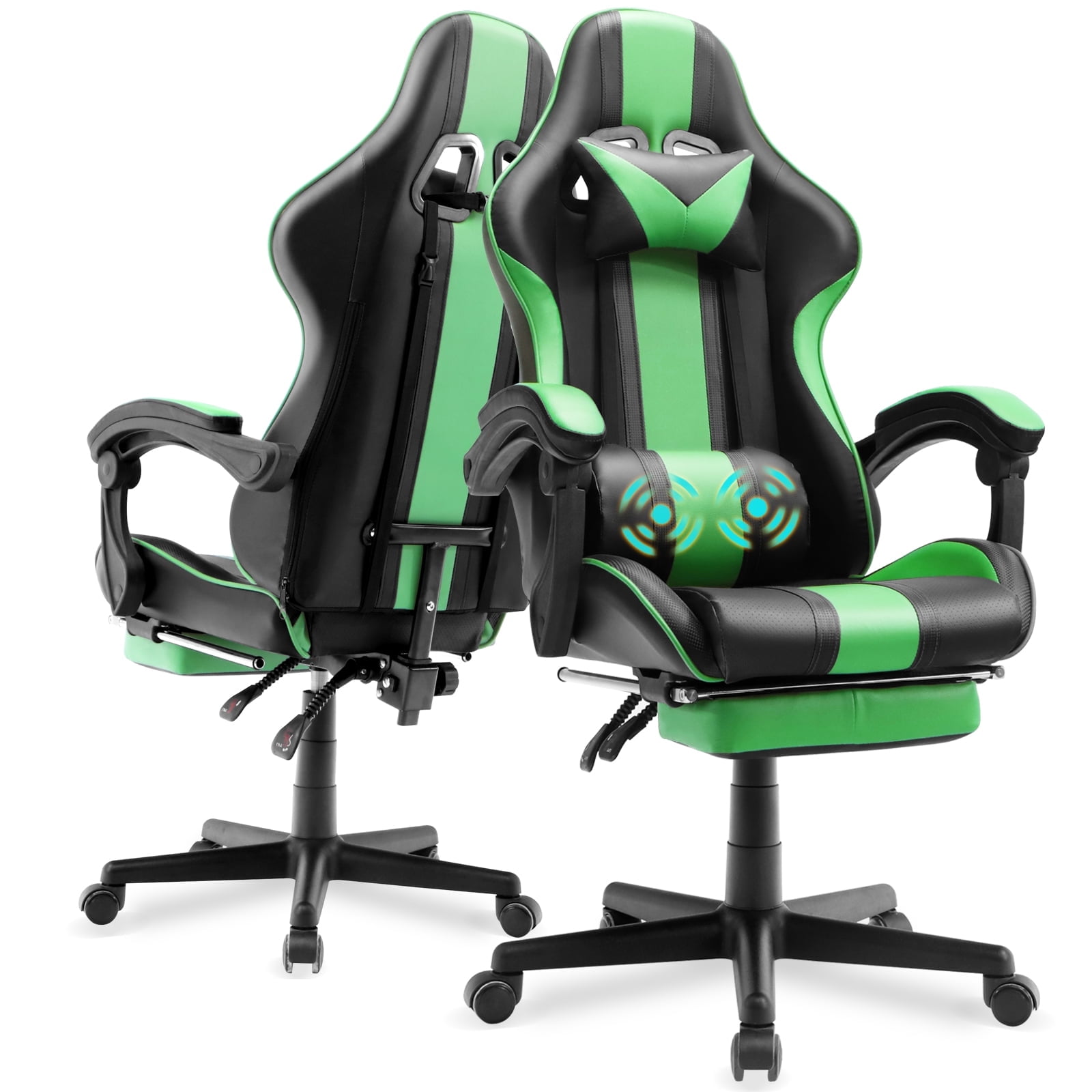 Ergonomic Gaming Chair with Footrest, Massage Lumbar Bangladesh Ubuy