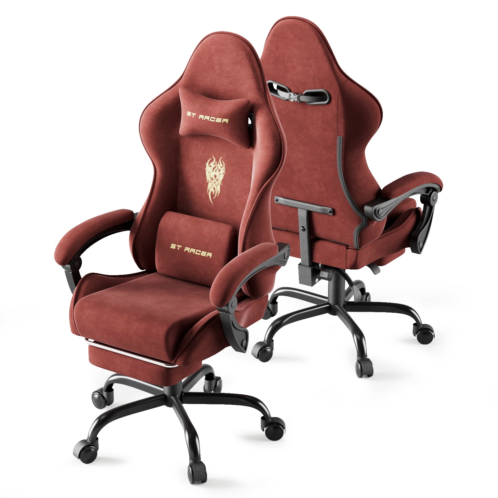 Soontrans Gaming stoel massage, gamingstoel met voetensteun, hoofdsteun