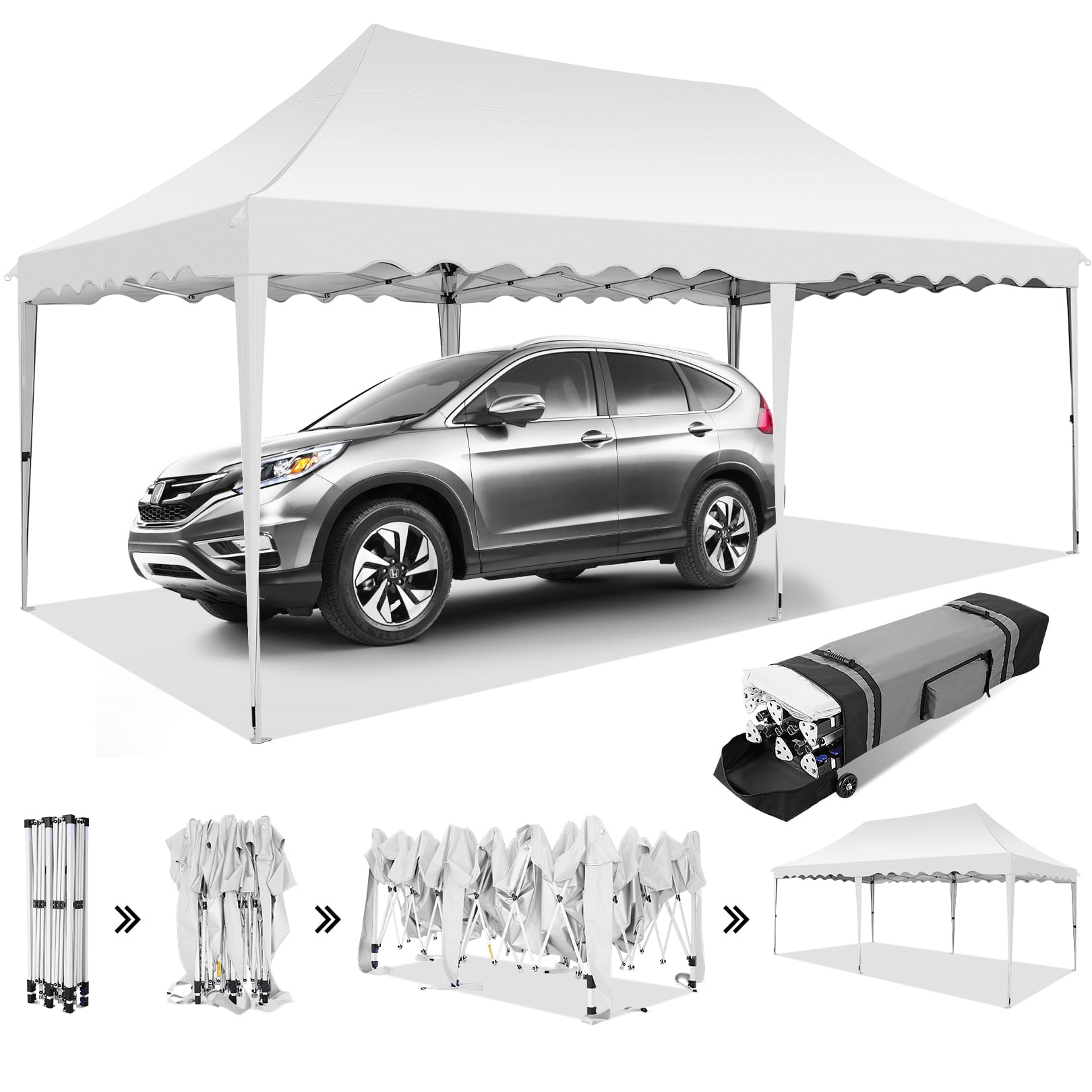SOOPSY 10'x 20' Canopy Pop up Outdoor Canopy Tent Party Patio Canopy