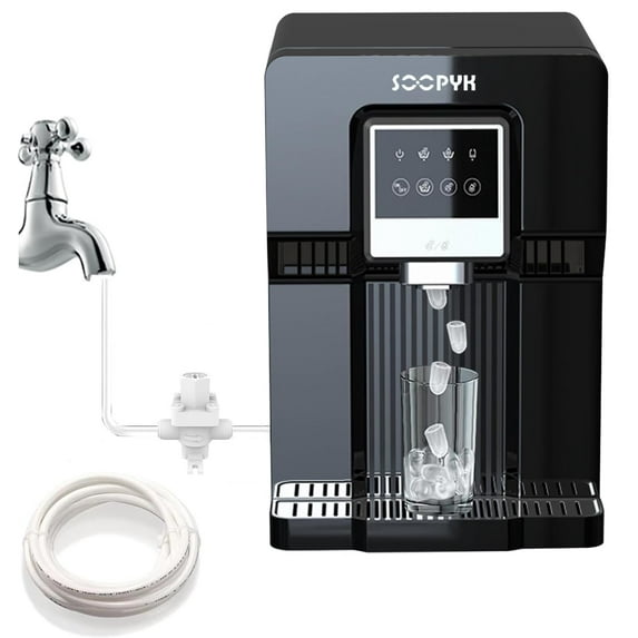 SOOPYK Countertop Bottleless Water Cooler Dispenser with Ice Maker with Water Line 18LBS Daily Capacity (without FILTER)