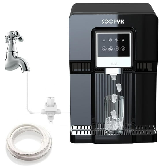 SOOPYK Countertop Bottleless Water Cooler Dispenser with Ice Maker with Water Line 18LBS Daily Capacity (without FILTER)