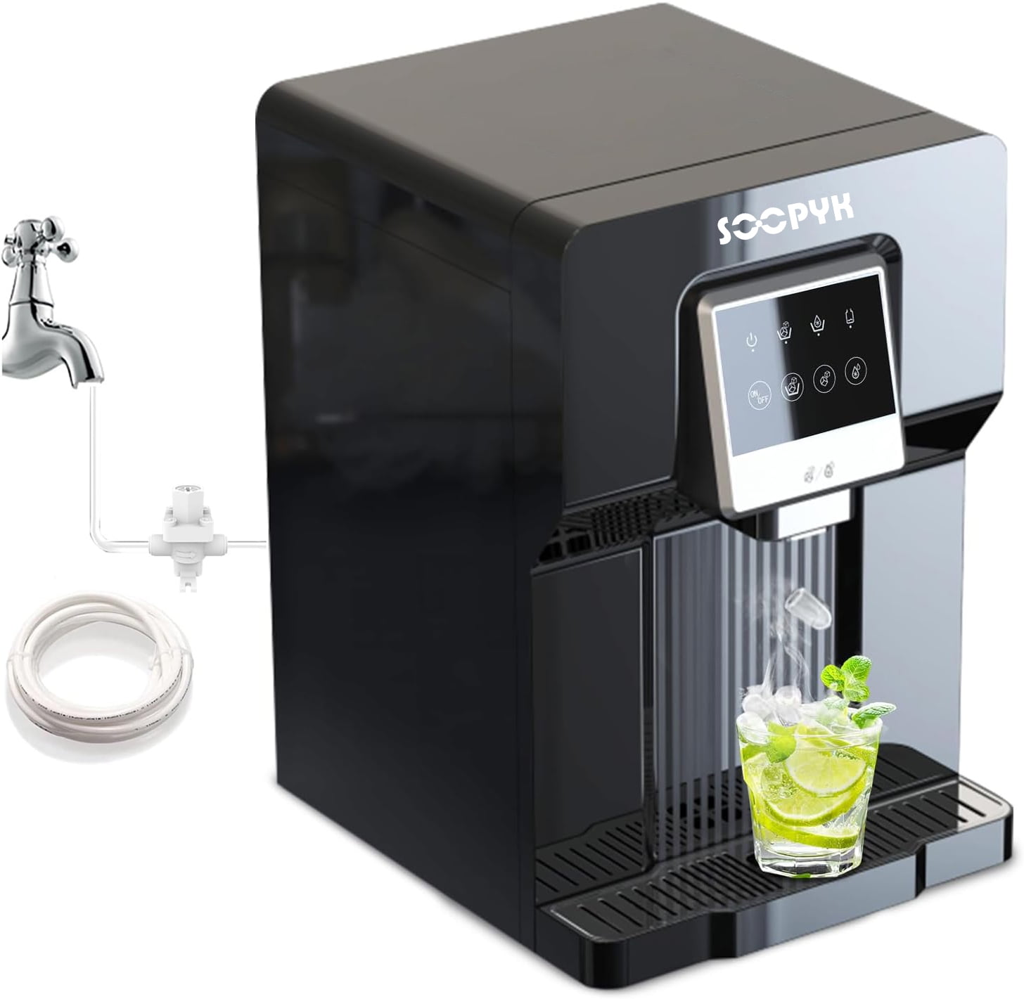 SOOPYK Countertop Bottleless Water Dispenser Ice Maker with Water Line
