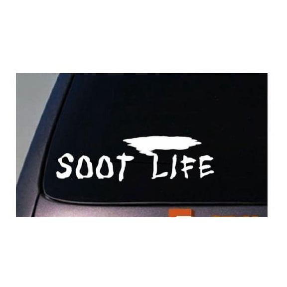 SOOT LIFE 6" Sticker Diesel Truck Turbo Vinyl Decal Trucker Exhaust Gas Smoke Cloud *C614*
