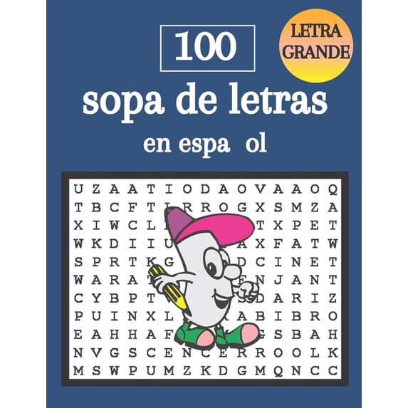 SOPA de LETRAS: Large Print Spanish Word Search Puzzles (Activity Book For Adults and Kids), (Paperback)
