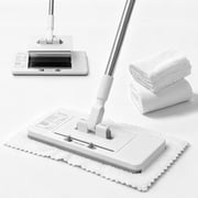 SOPAMI 2-in-1 Snap Grip Mini Mop Use Any Cloth,Cloth Changing, No Touch Design Wet Dry Clip Mop that Includes 20 Cloths Quick Clean for Home Use on Hardwoo,Tile,Marble,Laminate