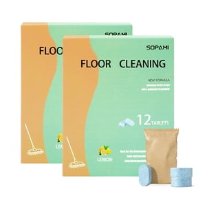 SOPAMI Floor Cleaning Tablets Deep Cleaning Solution for Hardwood,Tile,Laminate,Vinyl, Suitable With All Robot Vacuums with Mopping and Cordless Wet/Dry Vacuum Mop Cleaner Mint Scent,24 count