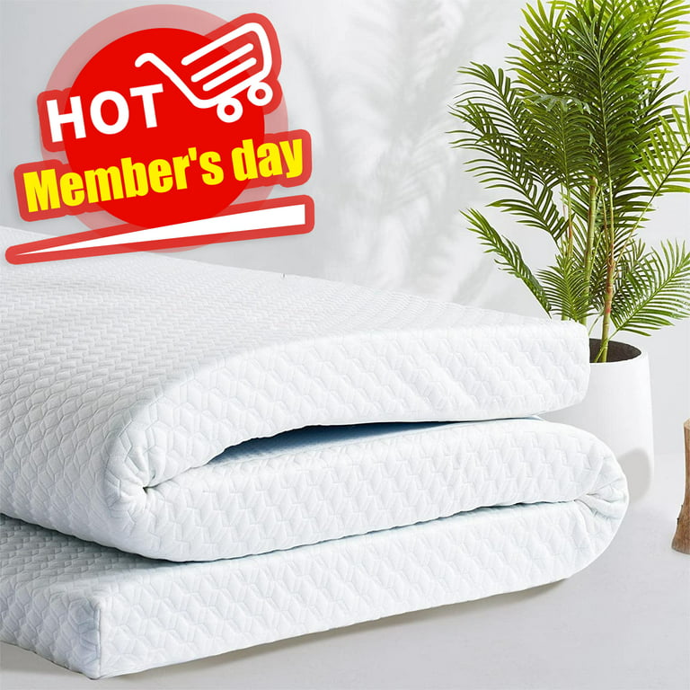 SOPAT Inch Memory Foam Mattress Topper Queen Size,7-Zone High Density Cooling Gel-Infused Mattress Pad,with Removable & Washable Bamboo Fiber - Walmart.com