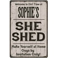 thumbnail image 1 of SOPHIE'S She Shed Sign Lady Cave Gift 8x12 Metal Sign 208120082466, 1 of 1