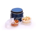 thumbnail image 1 of SOPL-OLIVEWARE Bold Glassware Lunchbox, Borosilicate Glass Containers, Microwave Safe & Leak Proof, Set of 2 with BPA Free (400ml) Each - Blue, 1 of 5