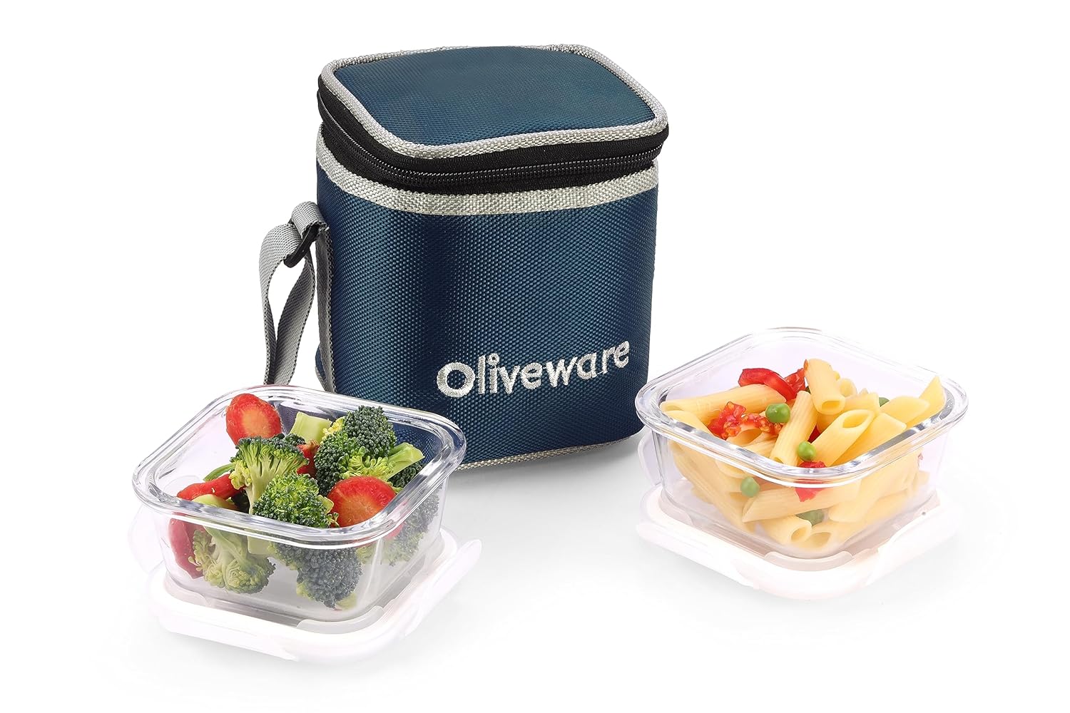 SOPLOLIVEWARE Deluxe Glassware Lunchbox, Borosilicate Glass Containers