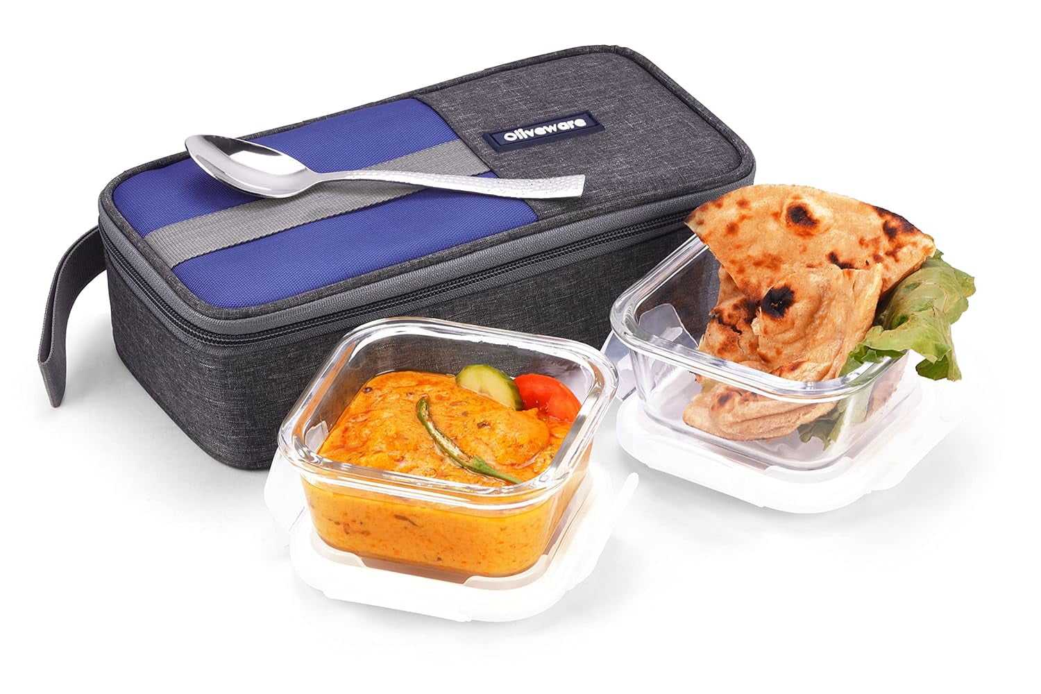 SOPLOLIVEWARE Freshco Glassware Lunchbox, Borosilicate Glass