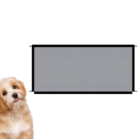SOPOTUTU Black Mesh Net Dog Gate for Pet Safety and Security, and Easy to Install, 1 Pack
