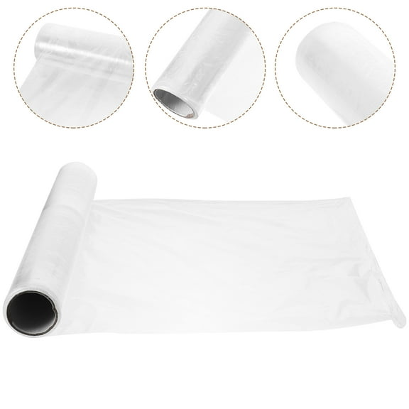 SOPOTUTU 1 Roll Plastic Food Wrap Transparent PVC for Food Preservation 11.8x1968.5in