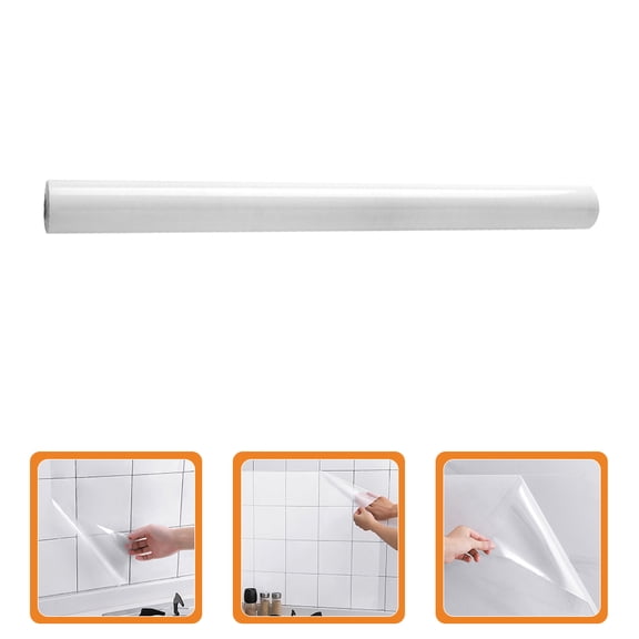 SOPOTUTU Kitchen Backsplash Protector Transparent Oil Proof Wall Sticker Easy Remove